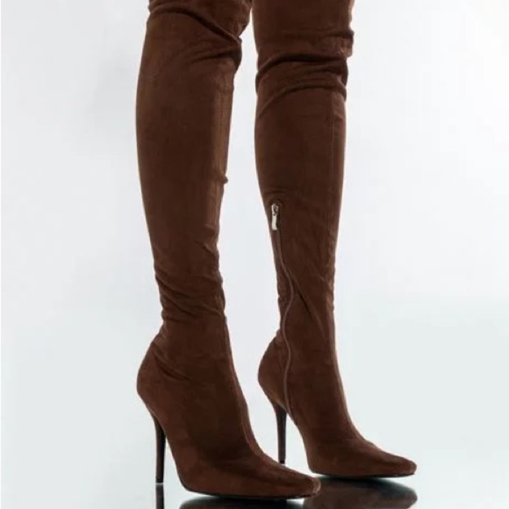 Chocolate Brown Stiletto Boot SZ 9 NEW